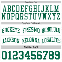 Custom Reversible Kelly Green White Double Side Sublimation Basketball Set Jersey