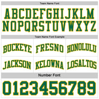 Custom Reversible Kelly Green Gold-White Double Side Sublimation Basketball Set Jersey