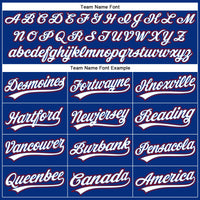 Custom Royal White Pinstripe Red Authentic Baseball Jersey