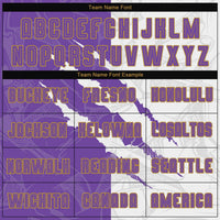 Custom Graffiti Pattern Purple White-Old Gold Scratch Sublimation Soccer Uniform Jersey