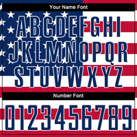 Custom Red Royal-White Sublimation American Flag Soccer Uniform Jersey