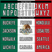 Custom Kelly Green White Red-Black Sublimation Mexican Flag Soccer Uniform Jersey