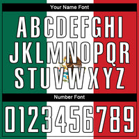 Custom Kelly Green White Red-Black Sublimation Mexican Flag Soccer Uniform Jersey