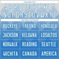 Custom Powder Blue White Sublimation Soccer Uniform Jersey