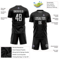 Custom Black White Sublimation Soccer Uniform Jersey