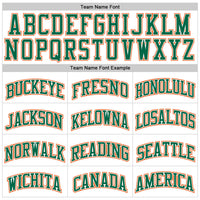 Custom White Kelly Green Pinstripe Kelly Green-Orange Authentic Basketball Jersey