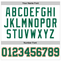 Custom White Kelly Green Pinstripe Kelly Green-Orange Authentic Basketball Jersey