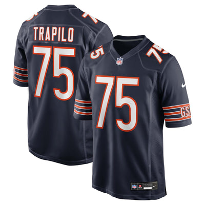 Chicago Bears Ozzy Trapilo Nike Navy Team Game Jersey