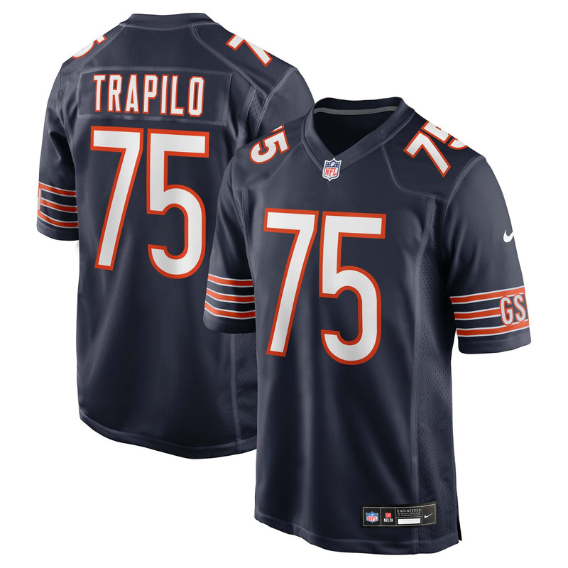 Chicago Bears Ozzy Trapilo Nike Navy Team Game Jersey