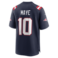 New England Patriots Drake Maye Nike Navy Player Game Jersey