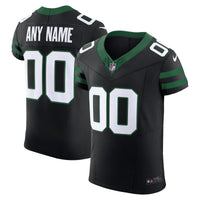 New York Jets Nike Legacy Black Alternate Vapor F.U.S.E. Elite Custom Jersey