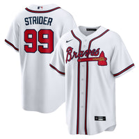 Atlanta Braves Spencer Strider Nike White Replica Player Jersey