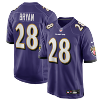 Baltimore Ravens Taven Bryan Nike Purple Team Game Jersey