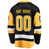 Pittsburgh Penguins Fanatics Black Home Breakaway Custom Jersey