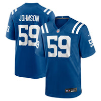 Indianapolis Colts Buddy Johnson Nike Royal Team Game Jersey