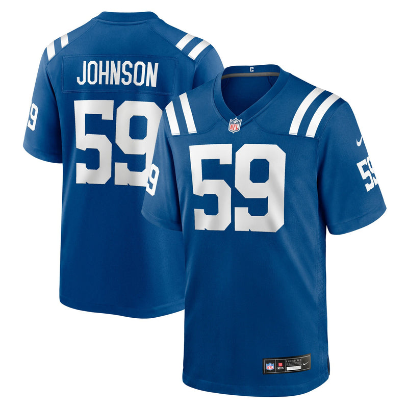 Indianapolis Colts Buddy Johnson Nike Royal Team Game Jersey
