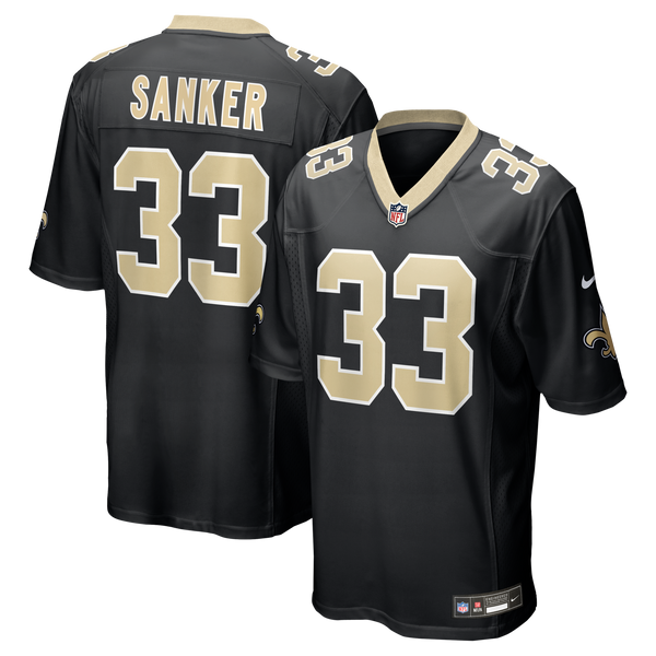New Orleans Saints Jonas Sanker Nike Black Team Game Jersey