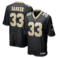 New Orleans Saints Jonas Sanker Nike Black Team Game Jersey