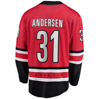 Carolina Hurricanes Frederik Andersen Fanatics Red Alternate Breakaway Player Jersey