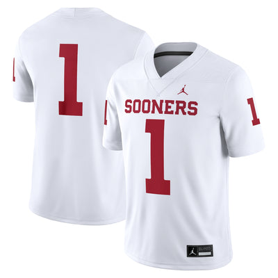 #1 Oklahoma Sooners Jordan Brand Game Jersey - White