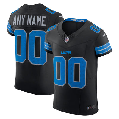 Detroit Lions Nike Black Alternate Vapor F.U.S.E. Elite Custom Jersey