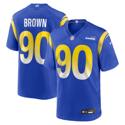 Los Angeles Rams Earnest Brown IV Nike Royal Team Game Jersey