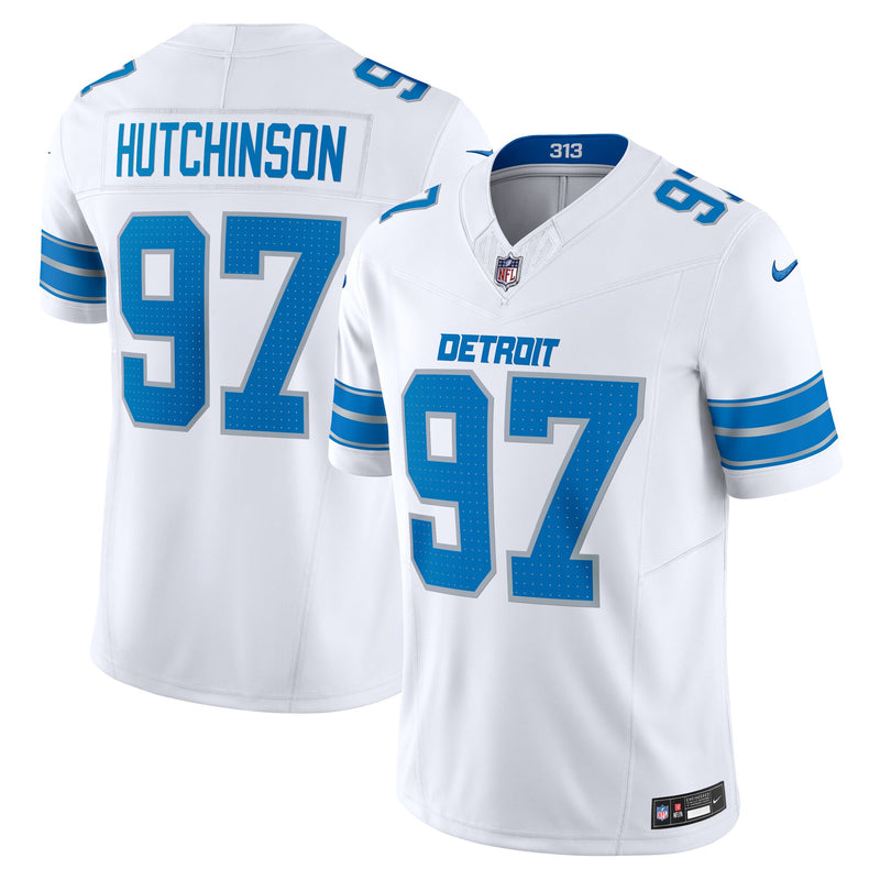 Detroit Lions Aidan Hutchinson Nike White Vapor F.U.S.E. Limited Jersey