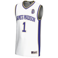 #1 James Madison Dukes GameDay Greats Lightweight Basketball Jersey - White