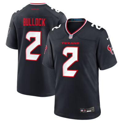 Houston Texans Calen Bullock Nike Navy Team Game Jersey