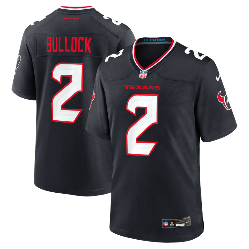 Houston Texans Calen Bullock Nike Navy Team Game Jersey