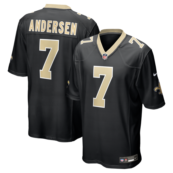 New Orleans Saints Morten Andersen Nike Black Game Retired Player Jersey