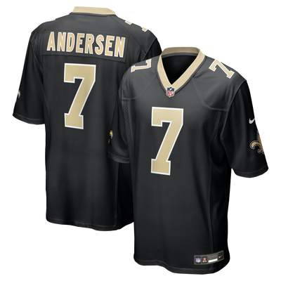 New Orleans Saints Morten Andersen Nike Black Game Retired Player Jersey