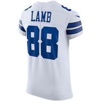 Dallas Cowboys CeeDee Lamb Nike White Vapor Elite Jersey