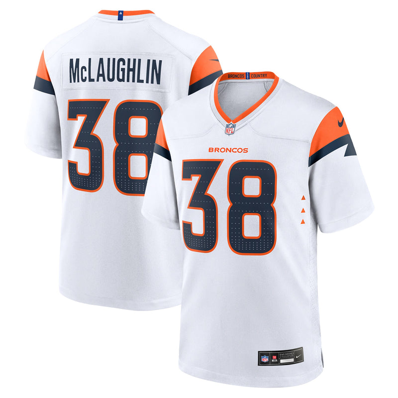 Denver Broncos Jaleel McLaughlin Nike White Game Jersey