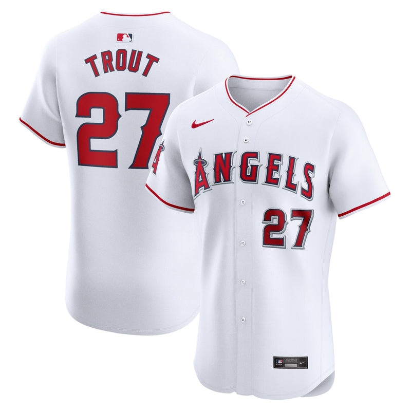 Los Angeles Angels Mike Trout Nike White Home Elite Player Jersey