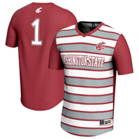 #1 Washington State Cougars GameDay Greats Lightweight Soccer Fashion Jersey - Crimson