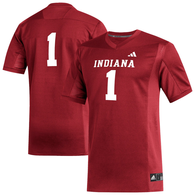 #1 Indiana Hoosiers adidas Replica Football Jersey - Crimson