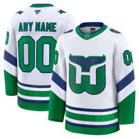 Carolina Hurricanes Fanatics White Throwback Premium Custom Jersey