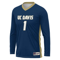 UC Davis Aggies GameDay Greats Lightweight Collegiate Volleyball Fashion Jersey - Navy