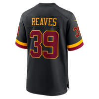 Washington Commanders Jeremy Reaves Nike Black Hail Raiser Alternate Game Jersey