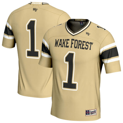 #1 Wake Forest Demon Deacons GameDay Greats Lightweight Football Fashion Jersey - Gold