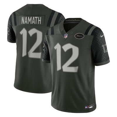New York Jets Joe Namath Nike Gotham Green 2025 Rivalries Collection Stitched Limited Jersey