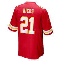 Kansas City Chiefs Jaden Hicks Nike Red Game Jersey