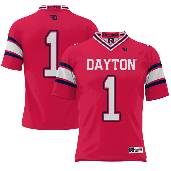 #1 Dayton Flyers GameDay Greats Endzone Football Jersey - Red