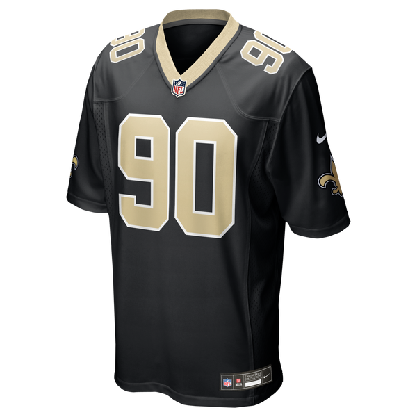 New Orleans Saints Bryan Bresee Nike Black Game Jersey