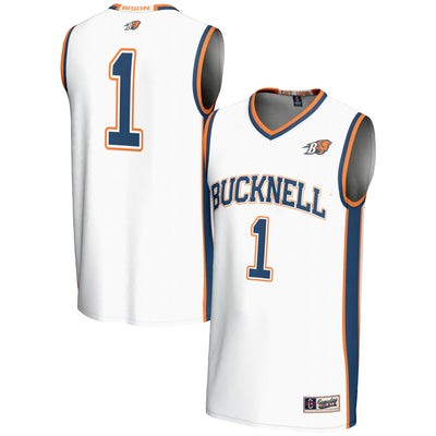 #1 Bucknell Bison GameDay Greats Lightweight Basketball Jersey - White