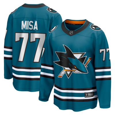 San Jose Sharks Michael Misa Fanatics Teal Breakaway Jersey