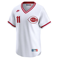 Cincinnati Reds Barry Larkin Nike White Throwback Cooperstown Collection Limited Jersey