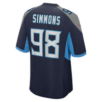 Tennessee Titans Jeffery Simmons Nike Navy Game Jersey