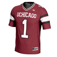 #1 UChicago Maroons GameDay Greats Football Jersey - Maroon